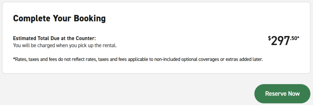 Enterpriseの予約確定ボタン
