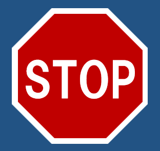 アメリカの道路標識・STOPサインの図